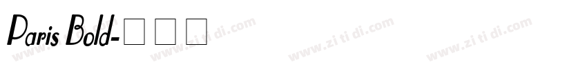 Paris Bold字体转换